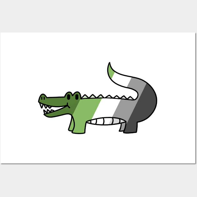 Aromantic Pride Gator Wall Art by LivianPearl